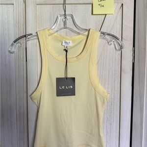 Le Lis Soft Yellow Tank Top